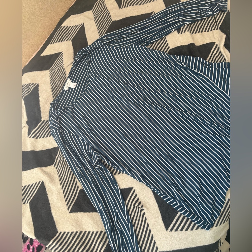 Jaclyn Smith Collection Striped Top Blouse Plus Size XL